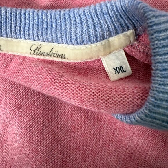 Stenstroms Cotton Cashmere Knit Sweater Pulloever Men's Size XXL Pink Blue - Picture 2 of 13